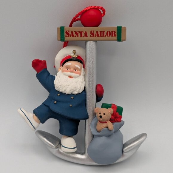 Hallmark Keepsake Santa Sailor 1991 Vintage Christmas Ornament - Picture 1 of 11